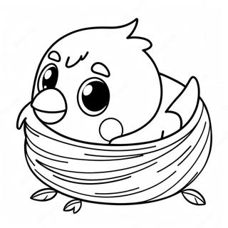 Fluffy Baby Bird Nesting Coloring Page 17495-14689