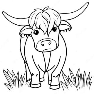 Highland Cow Coloring Page 17514-14702