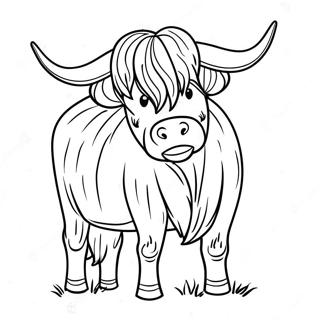 Highland Cow Coloring Page 17514-14704