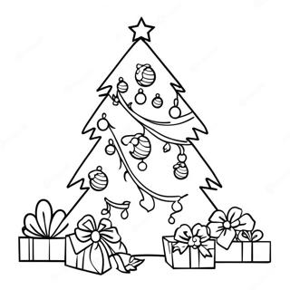 Festive Yule Tree Coloring Page 17525-14713