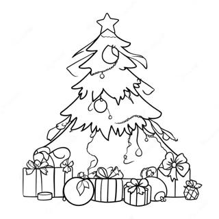 Festive Yule Tree Coloring Page 17525-14715