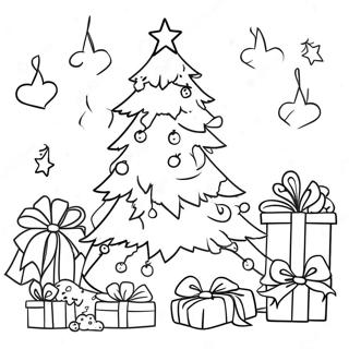 Festive Yule Tree Coloring Page 17525-14716