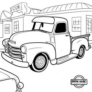 Classic Chevy Truck Coloring Page 1752-1403