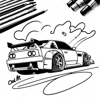 Cool Drift Car Coloring Page 17535-14721