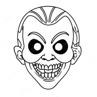 The Fiend In Spooky Mask Coloring Page 17555-14738