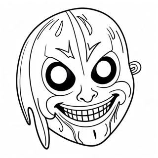 The Fiend In Spooky Mask Coloring Page 17555-14739