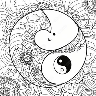 Yin Yang Coloring Pages