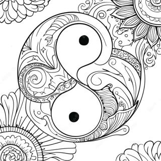 Yin Yang Symbol Coloring Page 17564-14743