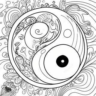 Yin Yang Symbol Coloring Page 17564-14744