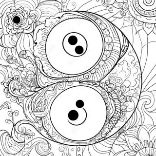 Intricate Yin Yang Design Coloring Page 17565-14745