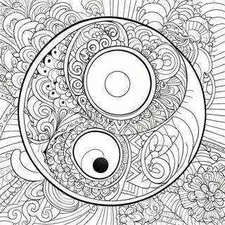 Intricate Yin Yang Design Coloring Page 17565-14746