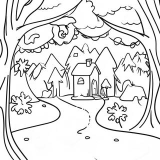 January Winter Wonderland Coloring Page 17584-14758