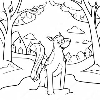 January Winter Wonderland Coloring Page 17584-14760