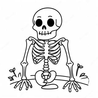 Sarcastic Skeleton Coloring Page 17605-14777