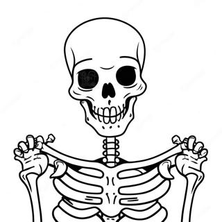 Sarcastic Skeleton Coloring Page 17605-14780