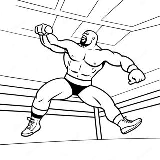 Wwe Wrestler Jumping On Opponent Coloring Page 17615-14786