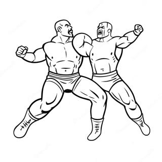 Wwe Wrestler Jumping On Opponent Coloring Page 17615-14788