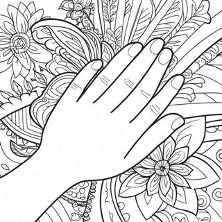 Hands Coloring Page 17655-14807