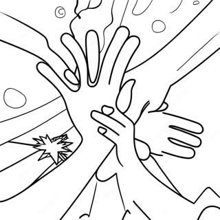 Playful Hands Coloring Page 17656-14812