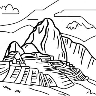 Machu Picchu Scenic Coloring Page 17666-14818