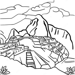 Machu Picchu Scenic Coloring Page 17666-14819