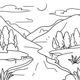 Beautiful Tennessee Landscape Coloring Page 17676-14828