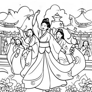 Colorful Aapi Festival Celebration Coloring Page 17686-14834