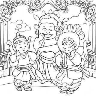 Colorful Aapi Festival Celebration Coloring Page 17686-14835