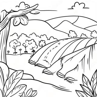 Colorful Colombian Coffee Farm Coloring Page 17696-14842