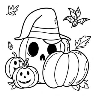 Aesthetic Halloween Coloring Page 17725-14863