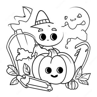 Aesthetic Halloween Coloring Page 17725-14864