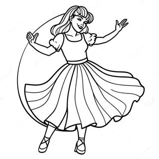 Lisa Dancing In Stylish Outfit Coloring Page 1772-1417