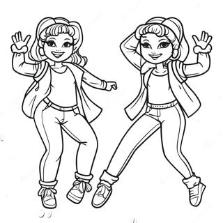 Lisa Dancing In Stylish Outfit Coloring Page 1772-1419