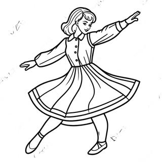 Lisa Dancing In Stylish Outfit Coloring Page 1772-1461