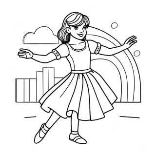 Lisa Dancing In Stylish Outfit Coloring Page 1772-1464