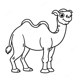 Funny Cartoon Camel Coloring Page 17746-14881