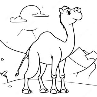 Funny Cartoon Camel Coloring Page 17746-14882