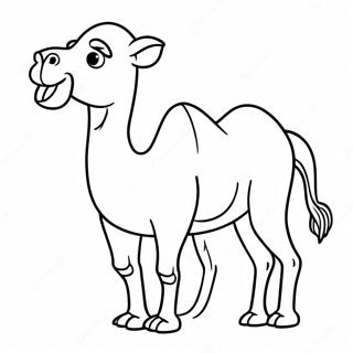 Funny Cartoon Camel Coloring Page 17746-14884