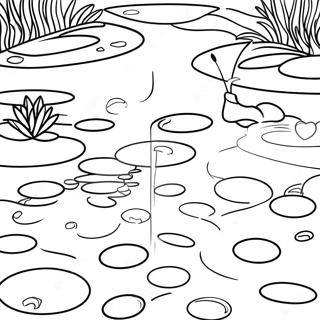 Monet Water Lilies Coloring Page 17755-14887