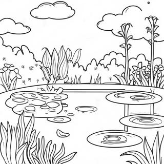 Monet Impressionist Garden Coloring Page 17756-14889