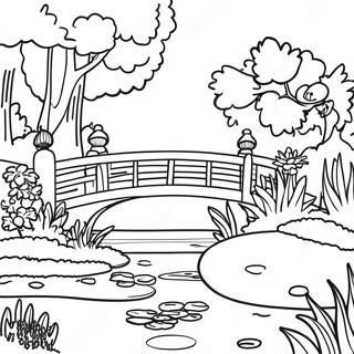 Monet Impressionist Garden Coloring Page 17756-14890