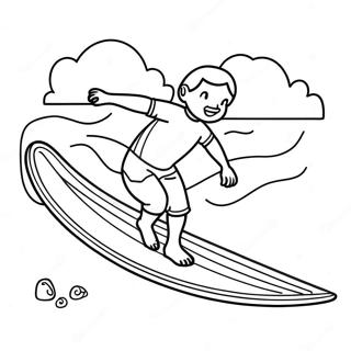 Surfing Coloring Page 17765-14895