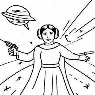 Princess Leia In A Galactic Battle Coloring Page 17776-14906