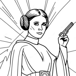 Princess Leia In A Galactic Battle Coloring Page 17776-14907