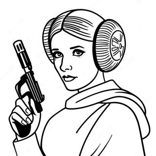 Princess Leia In A Galactic Battle Coloring Page 17776-14908