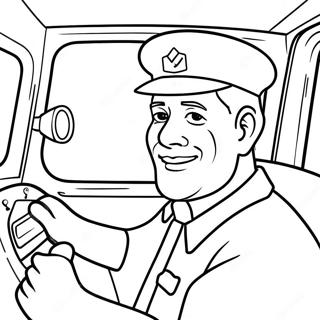 Bus Driver Thank You Card Coloring Pages