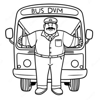 Bus Driver Thank You Card Coloring Page 17805-14928