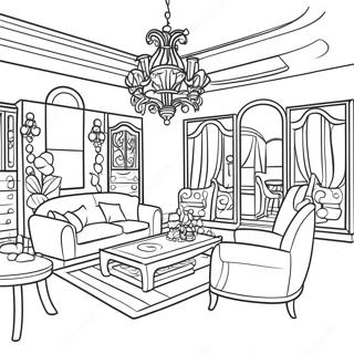 Barbie Dream House Interior Coloring Page 17816-14939