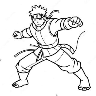 Kakashi In Battle Pose Coloring Page 1782-1425