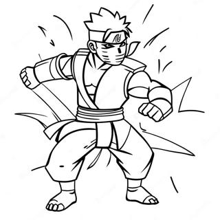 Kakashi In Battle Pose Coloring Page 1782-1426